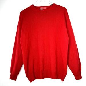 Riccardo Piacenza 100% Cashmere Crewneck Pullover Sweater Knit Men's XL Red
